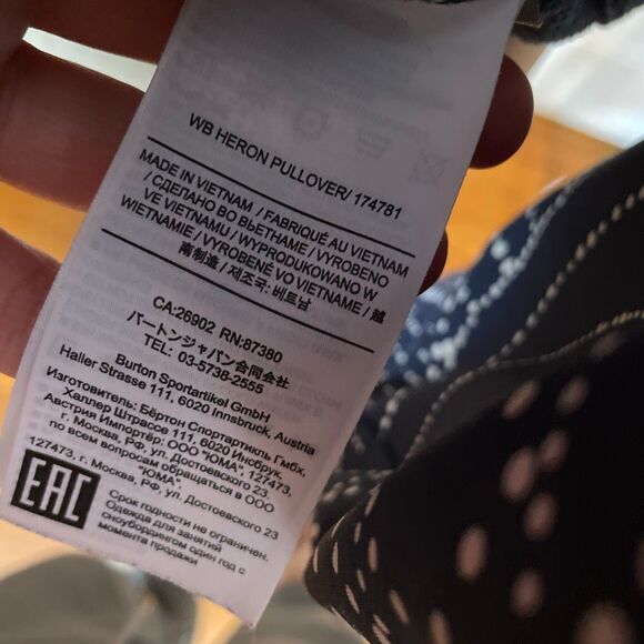 BURTON | heron pullover hoodie bandota navy blue colorway M - Picture 12 of 13